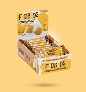 Fodbods UK - Banana Peanut 50g protein bars, in display box