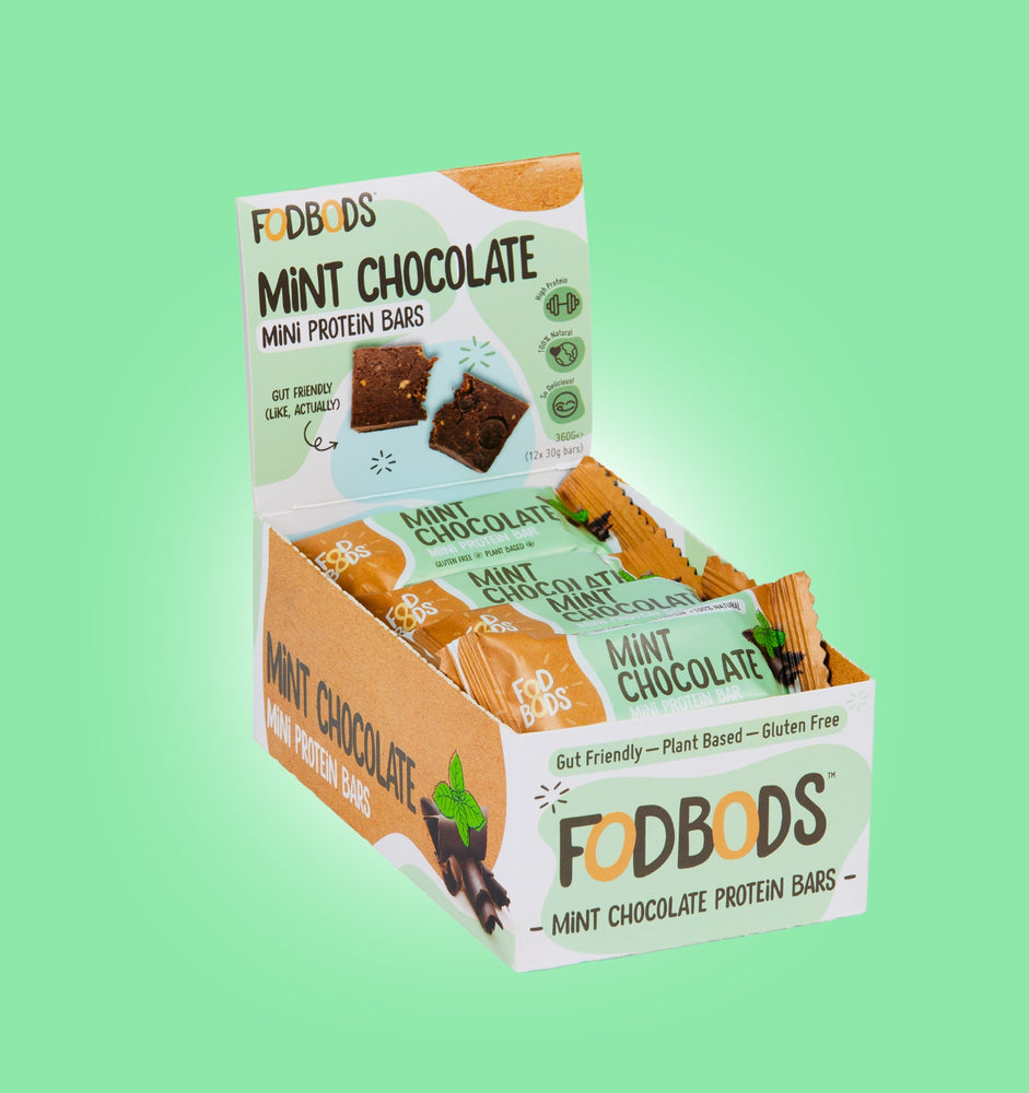 Fodbods UK - Mint Choc 30g protein bars in Display Box